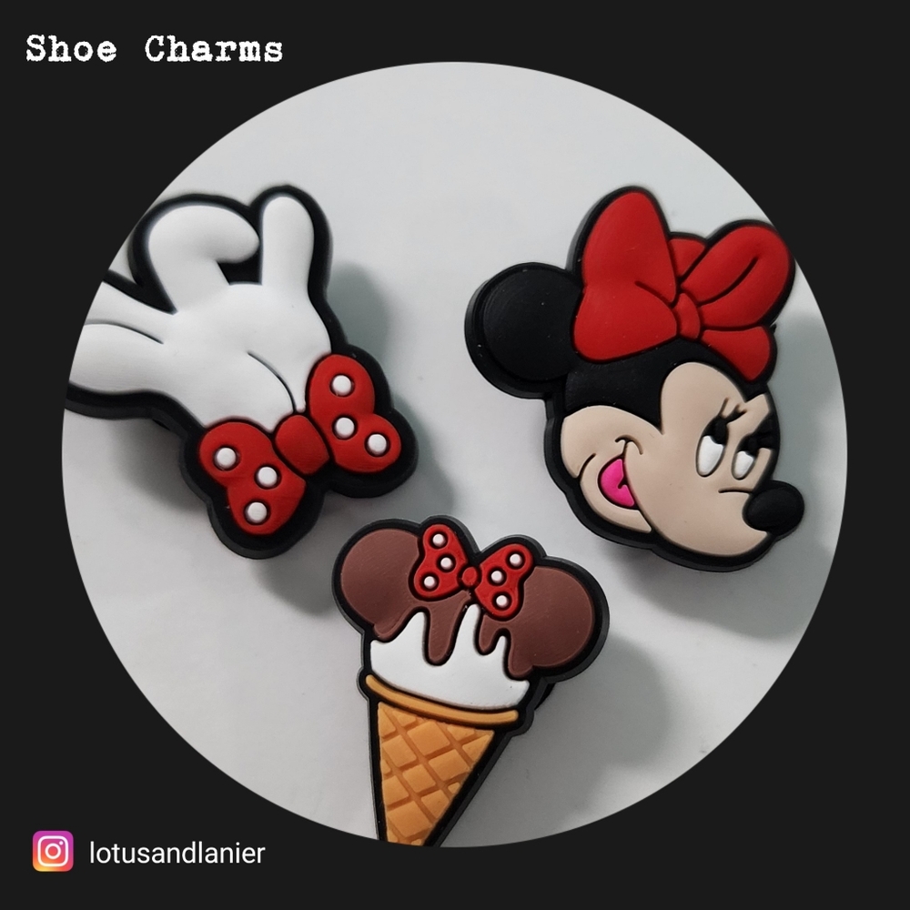 Shoe Charms Minnie Set of 3